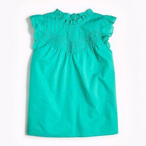 NWT J.Crew Factory Sleeveless Embroidered Eyelet Ruffle Top